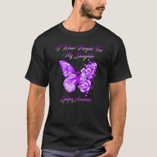 Butterfly ik Draag Paars voor mijn dochter Epileps T-shirt