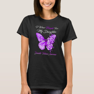 Butterfly ik Draag Paars voor mijn dochter, huisdi T-shirt