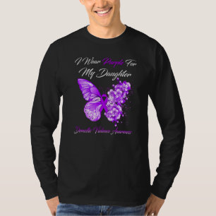 Butterfly ik Draag Paars voor mijn dochter, huisdi T-shirt