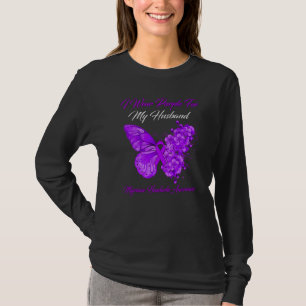 Butterfly ik Draag Paars voor mijn man. T-shirt