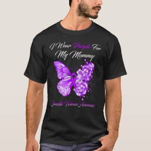 Butterfly ik Draag Paars voor mijn moeder als huis T-shirt