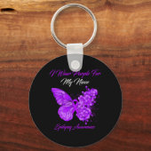 Butterfly ik Draag Paars voor mijn nichtje Epileps Sleutelhanger (Voorkant)