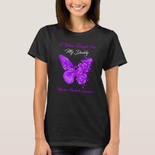 Butterfly ik Draag Paars voor mijn papa Migraine H T-shirt