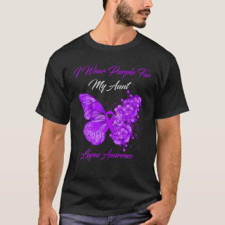 Butterfly ik Draag Paars voor mijn tante Lupus Awa T-shirt