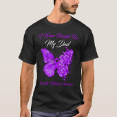 Butterfly ik Draag Paars voor mijn vader huisvrouw T-shirt (Voorkant)
