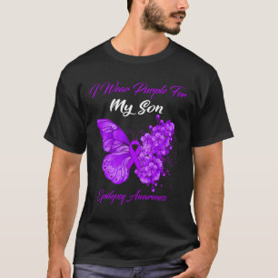 Butterfly Ik Draag Paars voor mijn zoon Epilepsy A T-shirt