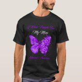 Butterfly Ik Draag Paarse voor mijn moeder Alzheim T-shirt (Voorkant)