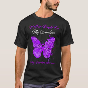 Butterfly Ik Draag Paarse voor mijn oma Eating Dis T-shirt