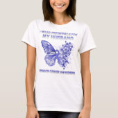 Butterfly ik Draag Periwinkle voor mijn man-strook T-shirt (Voorkant)