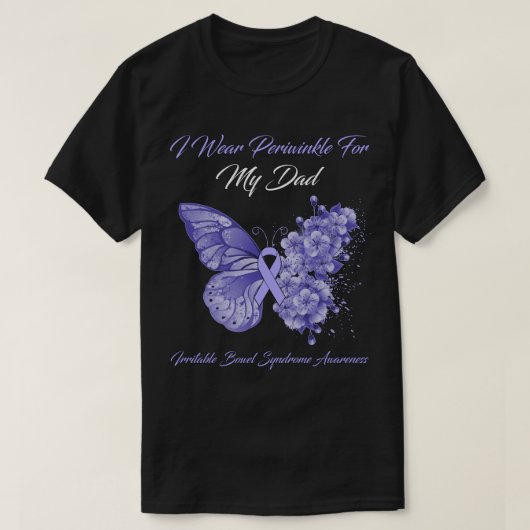 Butterfly ik Draag Periwinkle voor mijn vader onbe T-shirt (Design voorkant)