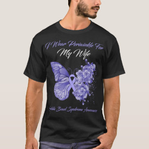 Butterfly ik Draag Periwinkle voor mijn vrouw onbe T-shirt