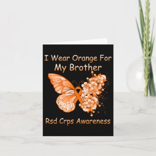 Butterfly Ik Draag Sinaasappel voor mijn broertje  Kaart