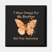 Butterfly Ik Draag Sinaasappel voor mijn broertje  Magneet (Voorkant)