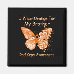 Butterfly Ik Draag Sinaasappel voor mijn broertje Magneet