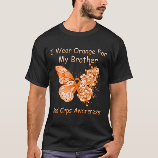 Butterfly Ik Draag Sinaasappel voor mijn broertje  T-shirt (Voorkant)