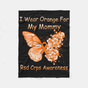 Butterfly Ik Draag Sinaasappel voor mijn Mama RSD Fleece Deken