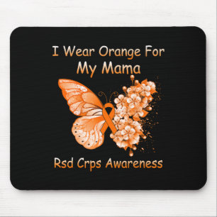 Butterfly Ik Draag Sinaasappel voor mijn Mama RSD Muismat