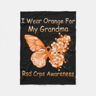 Butterfly Ik Draag Sinaasappel voor mijn oma RSD C Fleece Deken