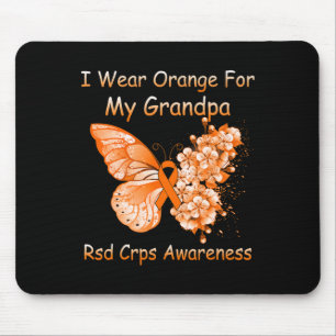 Butterfly Ik Draag Sinaasappel voor mijn opa RSD C Muismat