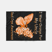 Butterfly Ik Draag Sinaasappel voor mijn Uncle RSD Fleece Deken (Voorkant (Horizontaal))