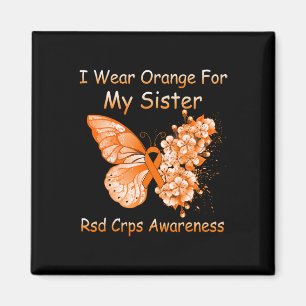 Butterfly Ik Draag Sinaasappel voor mijn zus RSD C Magneet