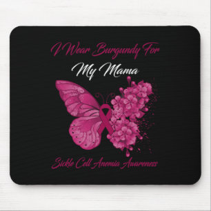 Butterfly ik heb Burgundy Draag voor mijn mama sil Muismat