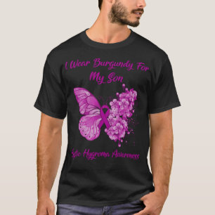 Butterfly ik heb Burgundy Draag voor mijn Son Cyst T-shirt