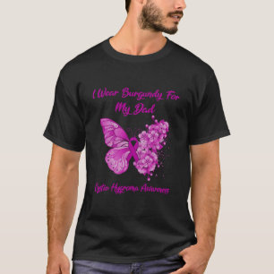 Butterfly ik heb Burgundy Draag voor mijn vader Cy T-shirt