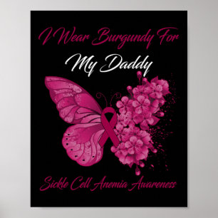 Butterfly ik heb Burgundy Draag voor m'n papieren Poster