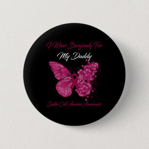 Butterfly ik heb Burgundy Draag voor m'n papieren  Ronde Button 5,7 Cm