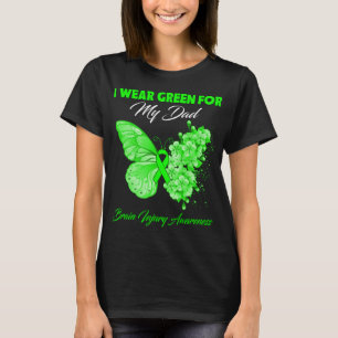 Butterfly ik heb groen Draag voor mijn vader herse T-shirt