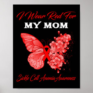 Butterfly ik heb rood Draag voor mijn mama sikkelc Poster