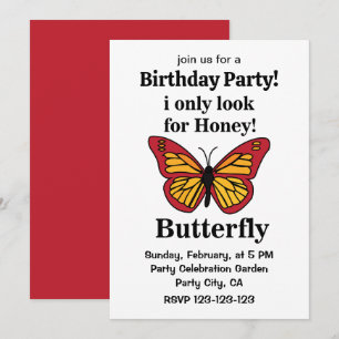 Butterfly Ik zoek alleen naar Honey Butterfly Birt Kaart