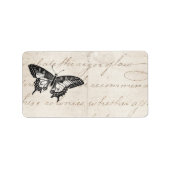  Butterfly Illustratie 1800-vlinders Etiket (Voorkant)