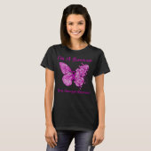 Butterfly I'm a Survivor Brain Aneurysm Awareness T-shirt (Voorkant volledig)