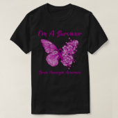 Butterfly I'm a Survivor Brain Aneurysm Awareness T-shirt (Design voorkant)