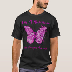 Butterfly I'm a Survivor Brain Aneurysm Awareness T-shirt