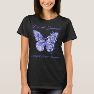 Butterfly I'm a Survivor Esophageal Cancer T-shirt