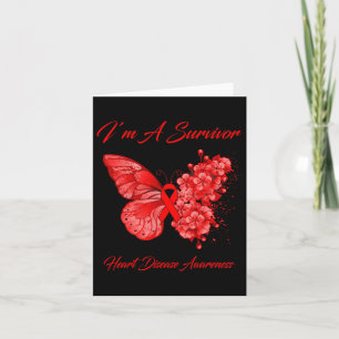 Butterfly I'm a Survivor Heart Disease Awareness Kaart