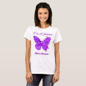 Butterfly I'm a Survivor Lupus Awareness T-shirt (Voorkant volledig)