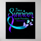 Butterfly I'm a Survivor Suicide Prevention Awaren Poster (Voorkant)