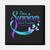 Butterfly Im A Survivor Suicide Prevention Awarene Magneet (Voorkant)