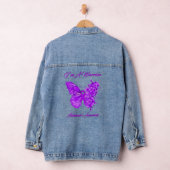 Butterfly I'm a Warrior Alzheimer's Awareness Denim Jacket (Hangar)