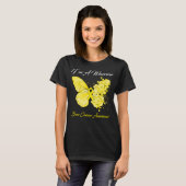 Butterfly I'm a Warrior Bone Cancer Awareness T-shirt (Voorkant volledig)