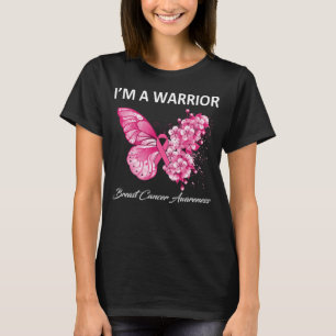 Butterfly I'm a Warrior Breast Cancer Awareness T-shirt