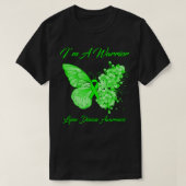 Butterfly I'm a Warrior Lyme Disease Awareness T-shirt (Design voorkant)