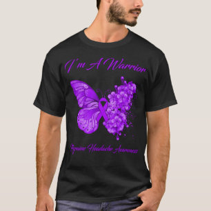 Butterfly I'm a Warrior Migraine Headache Awarenes T-shirt