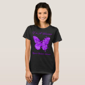 Butterfly I'm a Warrior Migraine Headache T-shirt (Voorkant volledig)