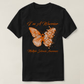 Butterfly I'm a Warrior Multiple Sclerosis Awarene T-shirt (Design voorkant)