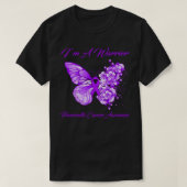 Butterfly I'm a Warrior Pancreatic Cancer Awarenes T-shirt (Design voorkant)